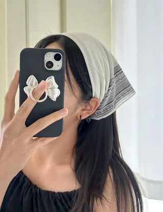 Silk 70 Paisley Scarf Dot Hair Bandana Handkerchief