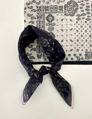 Silk 70 Paisley Scarf Dot Hair Bandana Handkerchief