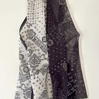 Silk 70 Paisley Scarf Dot Hair Bandana Handkerchief