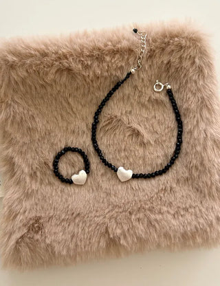 Silver 925 Heart Spinel Silver Bracelet Gemstone Beads