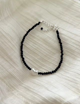 Silver 925 Heart Spinel Silver Bracelet Gemstone Beads