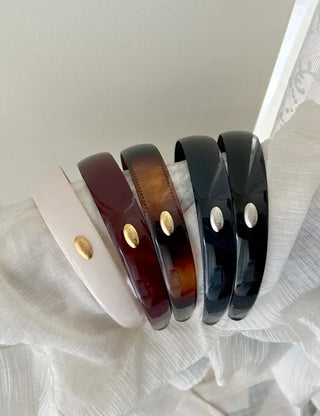 Metal pendant basic headband acrylic hairband