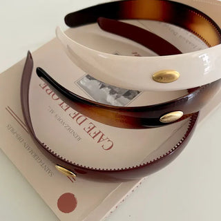 Metal pendant basic headband acrylic hairband