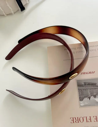 Metal pendant basic headband acrylic hairband