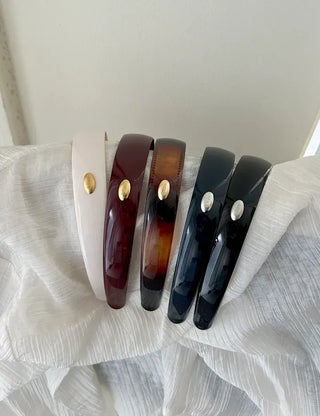Metal pendant basic headband acrylic hairband