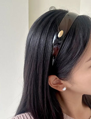 Metal pendant basic headband acrylic hairband