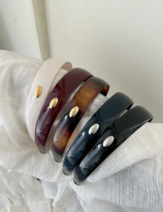 Metal pendant basic headband acrylic hairband
