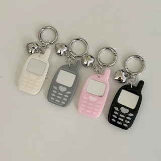 Retro Acrylic Keyring Piece Set: Bag Keyring, Mobile Phone, Car Key Holder