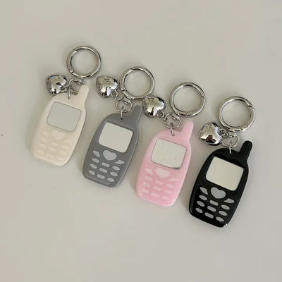 Retro Acrylic Keyring Piece Set: Bag Keyring, Mobile Phone, Car Key Holder