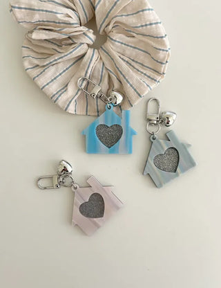 Retro Acrylic Keyring Piece Set: Bag Keyring, Mobile Phone, Car Key Holder