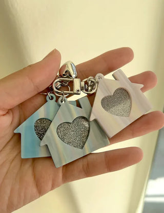 Retro Acrylic Keyring Piece Set: Bag Keyring, Mobile Phone, Car Key Holder