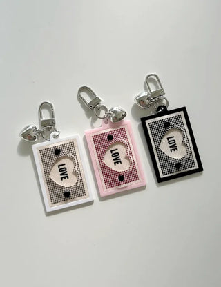 Retro Acrylic Keyring Piece Set: Bag Keyring, Mobile Phone, Car Key Holder