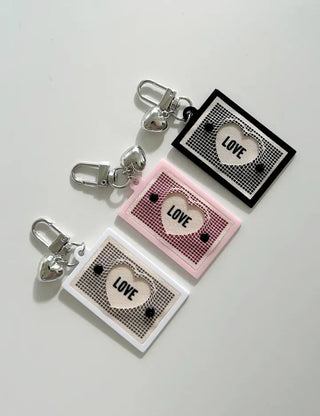 Retro Acrylic Keyring Piece Set: Bag Keyring, Mobile Phone, Car Key Holder