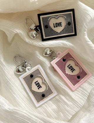 Retro Acrylic Keyring Piece Set: Bag Keyring, Mobile Phone, Car Key Holder