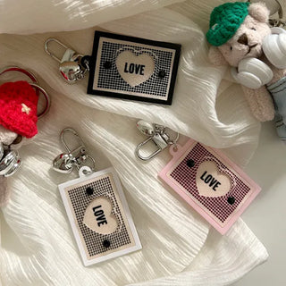 Retro Acrylic Keyring Piece Set: Bag Keyring, Mobile Phone, Car Key Holder