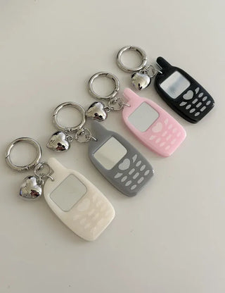 Retro Acrylic Keyring Piece Set: Bag Keyring, Mobile Phone, Car Key Holder