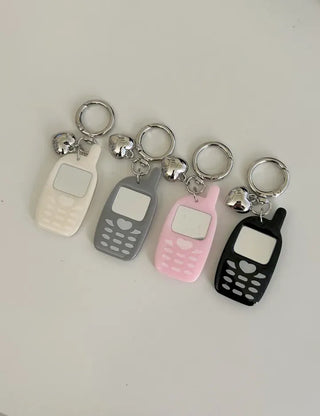 Retro Acrylic Keyring Piece Set: Bag Keyring, Mobile Phone, Car Key Holder