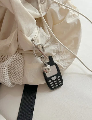 Retro Acrylic Keyring Piece Set: Bag Keyring, Mobile Phone, Car Key Holder