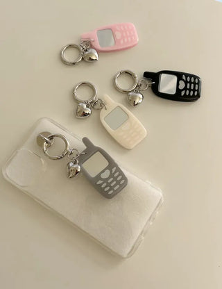 Retro Acrylic Keyring Piece Set: Bag Keyring, Mobile Phone, Car Key Holder