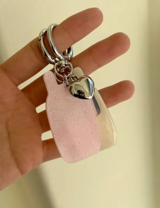 Retro Acrylic Keyring Piece Set: Bag Keyring, Mobile Phone, Car Key Holder