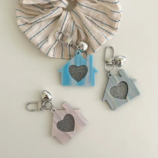 Retro Acrylic Keyring Piece Set: Bag Keyring, Mobile Phone, Car Key Holder