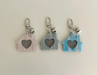 Retro Acrylic Keyring Piece Set: Bag Keyring, Mobile Phone, Car Key Holder