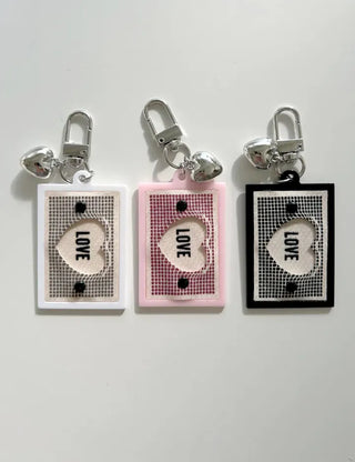 Retro Acrylic Keyring Piece Set: Bag Keyring, Mobile Phone, Car Key Holder