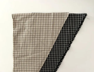 Autumn plaid hair bandana triangle hair scarf