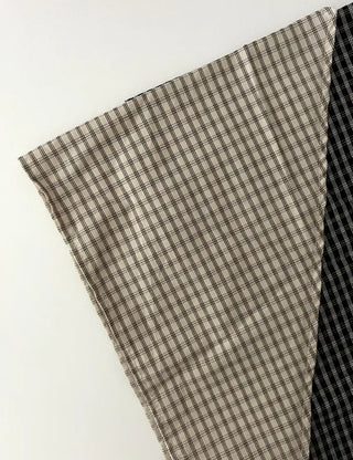 Autumn plaid hair bandana triangle hair scarf