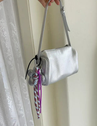 Padded flower bag keyring rope strap bag charm charm decoration