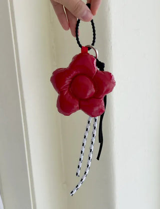 Padded flower bag keyring rope strap bag charm charm decoration