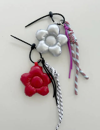 Padded flower bag keyring rope strap bag charm charm decoration