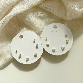 Uniform Price Lovely Earring Set Pearl Heart Earrings