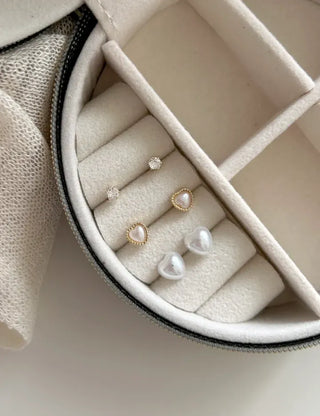 Uniform Price Lovely Earring Set Pearl Heart Earrings