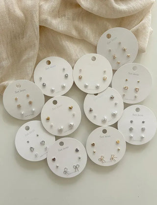 Uniform Price Lovely Earring Set Pearl Heart Earrings