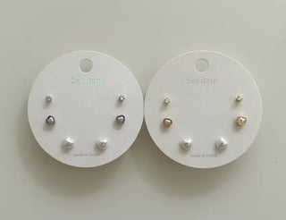 Uniform Price Lovely Earring Set Pearl Heart Earrings