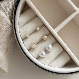 Uniform Price Lovely Earring Set Pearl Heart Earrings