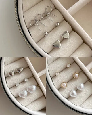 Uniform Price Lovely Earring Set Pearl Heart Earrings