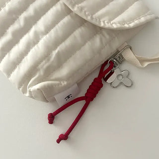 Mini rope bag keyring flower car key holder key ring