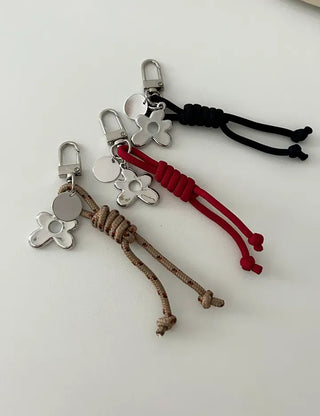 Mini rope bag keyring flower car key holder key ring