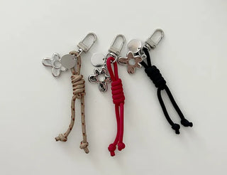 Mini rope bag keyring flower car key holder key ring