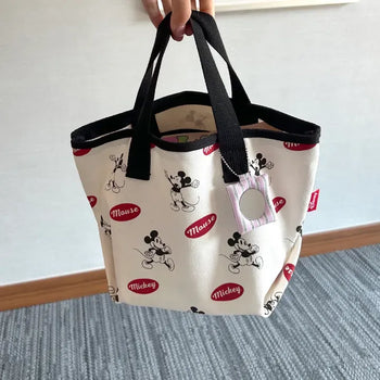 Mickey Canvas Tote Bag Disney Shoulder Eco Bag Daily