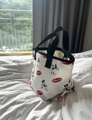 Mickey Canvas Tote Bag Disney Shoulder Eco Bag Daily