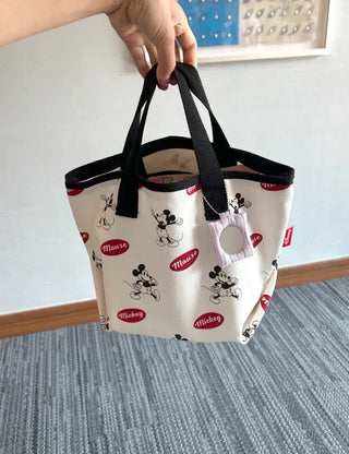 Mickey Canvas Tote Bag Disney Shoulder Eco Bag Daily