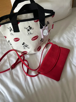 Mickey Canvas Tote Bag Disney Shoulder Eco Bag Daily