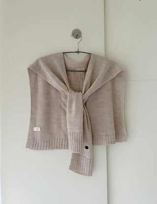 A must-have for transitional seasons: Wool button knit shawl, shoulder shawl, women's autumn cardigan shawl