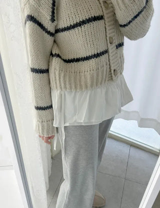 Double frill layered mini ribbon wrap skirt