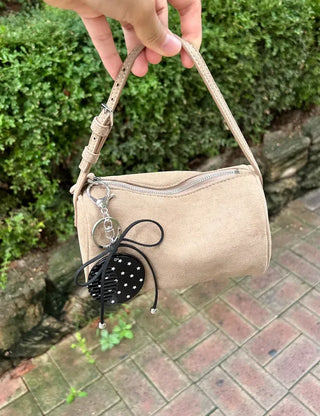 Slide mirror bag keyring ribbon comb key holder bag charm