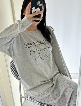 Whatever Long Sleeve Cotton Printed Women's Sweatshirt