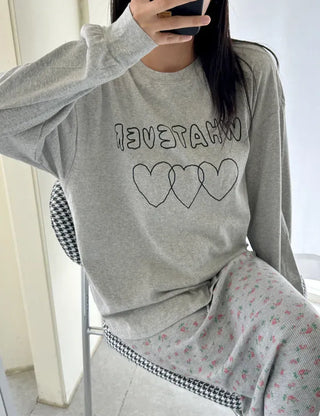 Whatever Long Sleeve Cotton Printed Women's Sweatshirt